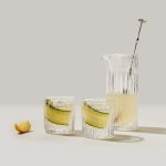 Hazdev Drinkware Set Montpelier Pitcher Fluted Glass Cocktail Bundle - Image 2