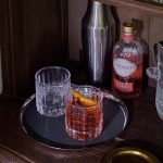 Hazdev Lowball Glass Via Carota Chevron Pattern Cocktailware - Image 5