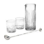 Hazdev Drinkware Set Montpelier Pitcher Fluted Glass Cocktail Bundle