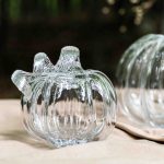 Hazdev Pumpkin Sculpture Twisted Stem Art Glass Abundance Symbol - Image 6