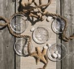 Hazdev Bowl Sand Dollar Radial Pattern Coastal Nature Motif - Image 2