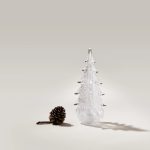 Hazdev Tree Silver Leaf Evergreen Infused Metallic Holiday Accent - Image 4