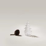 Hazdev Tree Silver Leaf Evergreen Infused Metallic Holiday Accent - Image 3