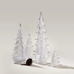 Hazdev Tree Silver Leaf Evergreen Infused Metallic Holiday Accent - Image 2