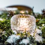 Hazdev Votive Holder Snowball Crushed Texture Icy Inspired Glass - Image 3
