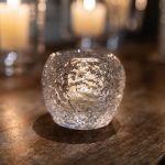Hazdev Votive Holder Snowball Crushed Texture Icy Inspired Glass - Image 5