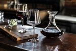 Hazdev Red Wine Glass Vintner Broad Bowl Ripple Textured Sommelier Style - Image 3